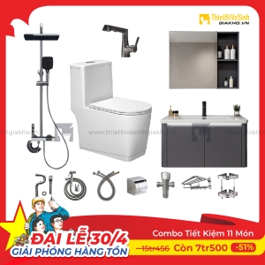 Combo Trọn Bộ Thiết Bị Phòng Tắm 11 Món Tiết Kiệm CBPT0043