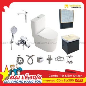  Combo Trọn Bộ Thiết Bị Phòng Tắm 10 Món Tiết Kiệm CBPT0044