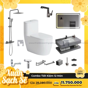 Combo Trọn Bộ Thiết Bị Phòng Tắm 12 Món Tiết Kiệm Navier CBPT0084