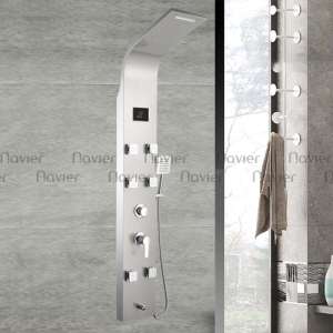 Sen Thuyền Massage Trắng Bạc Inox 304 Hiển Thị Nhiệt Độ Navier NV-870T