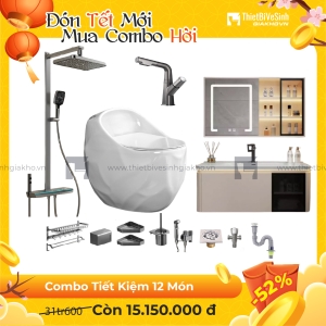 Combo Trọn Bộ Thiết Bị Phòng Tắm 12 Món Tiết Kiệm Navier CBPT0032