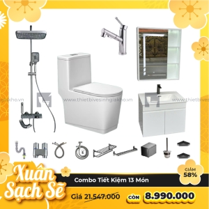 Combo Trọn Bộ Thiết Bị Phòng Tắm 13 Món Tiết Kiệm Navier CBPT0026