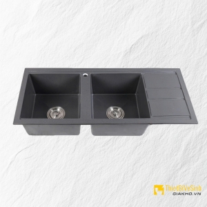 Chậu Rửa Chén Đá 2 Hộc Có Cánh Navier NV-XT11650