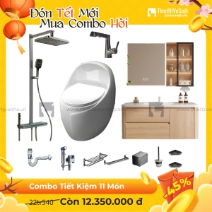Combo Trọn Bộ Thiết Bị Phòng Tắm 11 Món Tiết Kiệm Navier CBPT0034