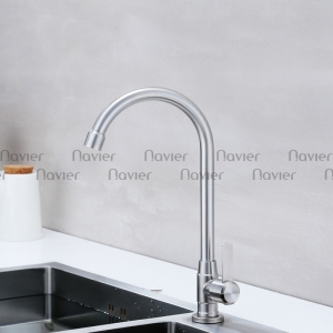 Vòi chén lạnh thân tròn inox 304 Navier NV-206SL