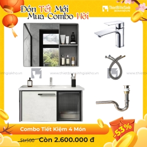 Combo Bộ Tủ Chậu Lavabo Siêu Tiết Kiệm Cao Cấp Navier CBTL03
