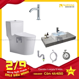Combo Thiết Bị Phòng Tắm Tắm 5 Món Siêu Ưu Đãi Navier CBPT0071