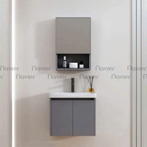 Bộ Tủ Chậu Lavabo Nhôm Đặc Kèm Tủ Gương Navier NV-5036