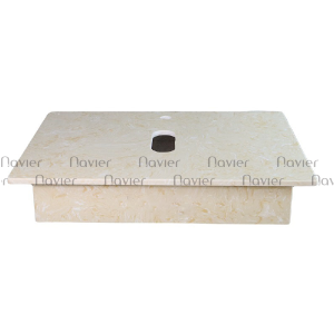 Bàn Đá Lavabo Màu Vàng Vân Mây Navier NV-491V