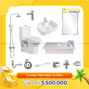 Combo Trọn Bộ Thiết Bị Phòng Tắm 12 Món Tiết Kiệm Navier CBPT003