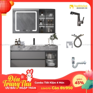Combo Bộ Tủ Chậu Lavabo Siêu Tiết Kiệm Cao Cấp Navier CBTL08