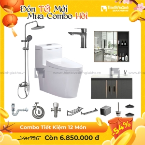 Combo Trọn Bộ Thiết Bị Phòng Tắm 12 Món Tiết Kiệm CBPT0036