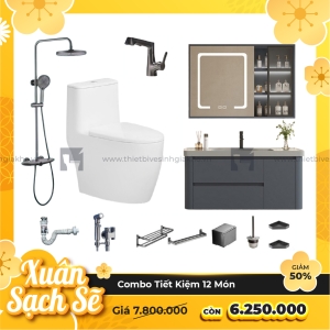 Combo Trọn Bộ Thiết Bị Phòng Tắm 11 Món Tiết Kiệm Navier CBPT0083