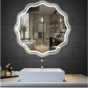 Gương Led Lượn Sóng 60x60 Tắt Mở Cảm Ứng NV-179
