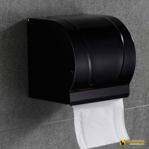 Hộp giấy vệ sinh đen mờ Navier NV-145D