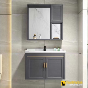Bộ Tủ Chậu Lavabo Nhôm Liền Gương Navier NV-463X