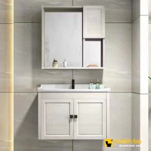 Bộ Tủ Chậu Lavabo Nhôm Liền Gương Cao Cấp Navier NV-463T