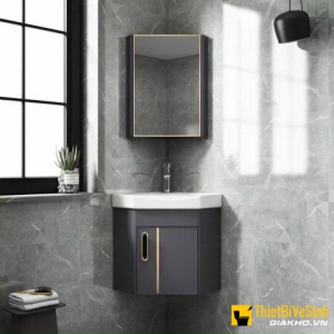 Bộ Tủ Chậu Lavabo Góc Chất Liệu Nhôm Navier NV-467D