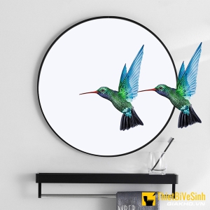 Gương phòng tắm hình tròn + kệ gương 60x60 cao cấp NP-K6060