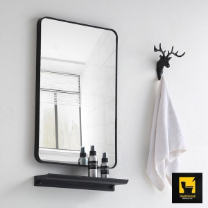 Gương Phòng Tắm Chữ Nhật 50x70 Viền Đen Tĩnh Điện Navier NV-154