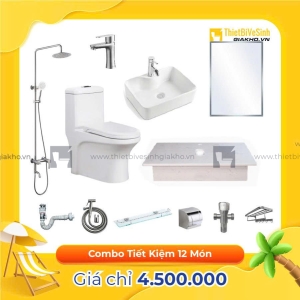 Combo Trọn Bộ Thiết Bị Phòng Tắm 12 Món Tiết Kiệm Navier CBPT003