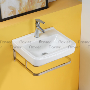 Chậu Lavabo Treo Tường Men Sứ Cao Cấp Navier NV-318