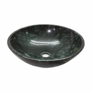 Chậu Lavabo Đá Tự Nhiên Xanh Ấn Độ Dáng Tròn Mỏng Cao Cấp Navier NV-BST40