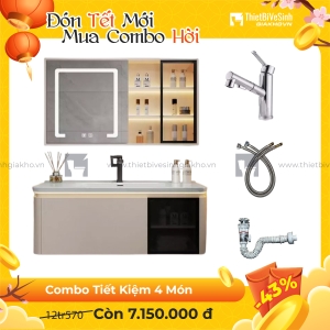 Combo Bộ Tủ Chậu Lavabo Siêu Tiết Kiệm Cao Cấp Navier CBTL05