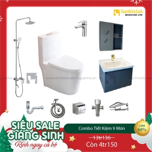 Combo Trọn Bộ Thiết Bị Phòng Tắm 9 Món Tiết Kiệm Navier CBPT004