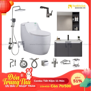Combo Trọn Bộ Thiết Bị Phòng Tắm 11 Món Tiết Kiệm CBPT0043