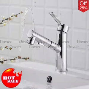 Vòi Lavabo Nóng Lạnh Đầu Rút Navier NV-632T