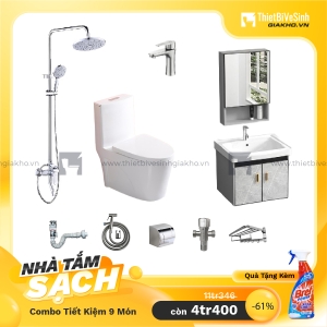 Combo Trọn Bộ Thiết Bị Phòng Tắm 9 Món Tiết Kiệm Navier CBPT007