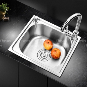 Chậu rửa chén Inox201 hộc Navier NV-4237D201