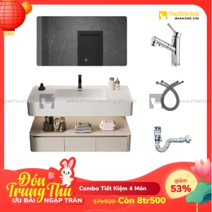  Combo Bộ Tủ Chậu Lavabo Siêu Tiết Kiệm Cao Cấp Navier CBTL09