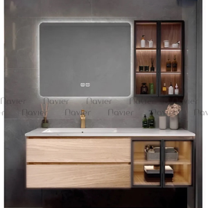  Bộ Tủ Chậu Lavabo Nhựa PVC Kèm Gương Led Tủ Gương Navier NV-573G80