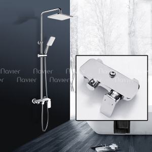 Sen cây tắm nóng lạnh đồng thau mạ Crome Navier NV-1371