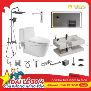 Combo Trọn Bộ Thiết Bị Phòng Tắm 14 Món Tiết Kiệm Navier CBPT0025