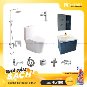 Combo Trọn Bộ Thiết Bị Phòng Tắm 9 Món Tiết Kiệm Navier CBPT004