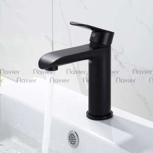 Vòi Lavabo Nóng Lạnh Đồng Thau Sơn Tĩnh Điện Navier NV-748