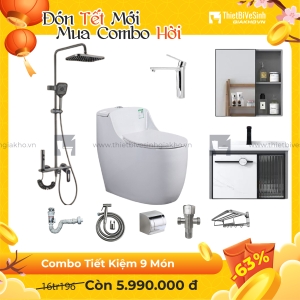 Combo Trọn Bộ Thiết Bị Phòng Tắm 9 Món Tiết Kiệm Navier CBPT0010