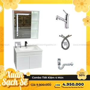 Combo Bộ Tủ Chậu Lavabo Siêu Tiết Kiệm Cao Cấp Navier CBTL07