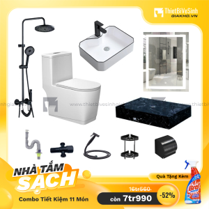 Combo Trọn Bộ Thiết Bị Phòng Tắm 11  Món Tiết Kiệm QT11MTK02