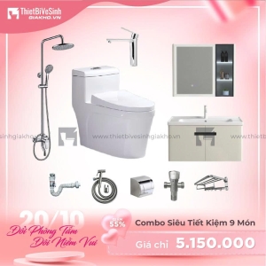 Combo Trọn Bộ Thiết Bị Phòng Tắm 9 Món Tiết Kiệm Navier CBPT007