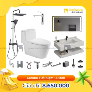 Combo Trọn Bộ Thiết Bị Phòng Tắm 14 Món Tiết Kiệm Navier CBPT0025