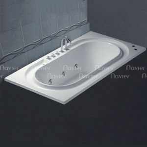 Bồn tắm xây Caesar MT212 massage (không chân yếm)