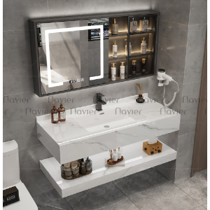 Bộ Bàn Đá Lavabo Âm Tràn Viền Chống Trầy Navier NV-CB1310TV