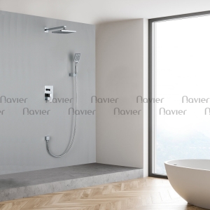 Sen Cây Tắm Nóng Lạnh Âm Tường Inox Mạ Crome Cao Cấp Navier NV-840