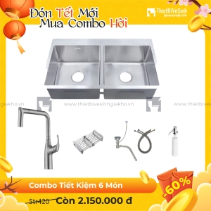 Combo Chậu Chén Siêu Tiết Kiệm 6 Món Navier CBF02