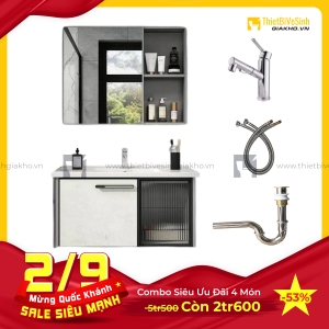 Combo Bộ Tủ Chậu Lavabo Siêu Tiết Kiệm Cao Cấp Navier CBTL03