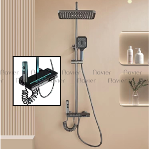 Sen Cây Tắm Nóng Lạnh Phím Đàn Đồng Thau Mạ PVD Navier NV-835XL